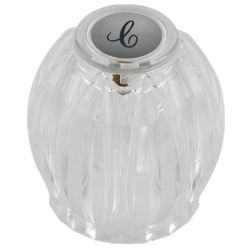 Sterling faucet knob in clear acrylic D39-014