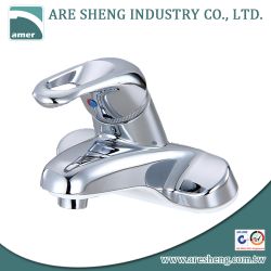 4” single lever bathroom faucet in chrome finish, loop handle 02-001LP