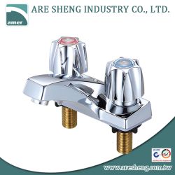 4” brass lavatory faucet chrome plated, zinc handle 03A-025