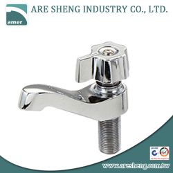 1/2” brass basin faucet chrome plated, with metal handle 28-007
