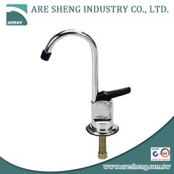 Brass drinking water faucet with lever handle and plastic nozzle 28-016