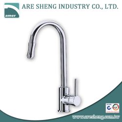 Single hole kitchen faucet with metal handle D01-002
