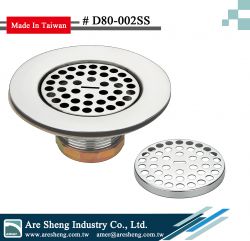 4-1/2 inch S.S. flat top shower drain