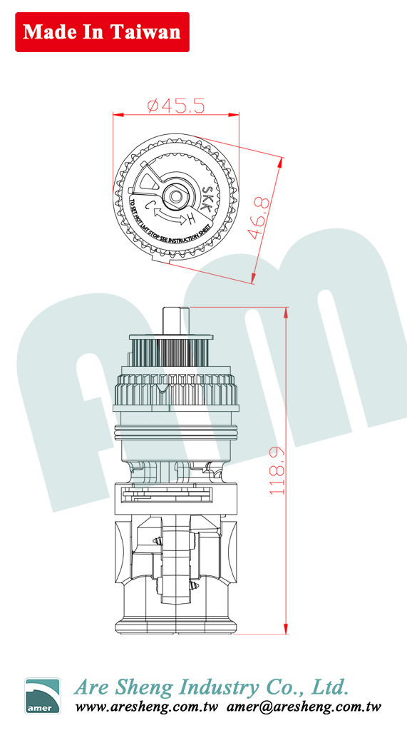 Gerber pressure balance cartridge 97-014