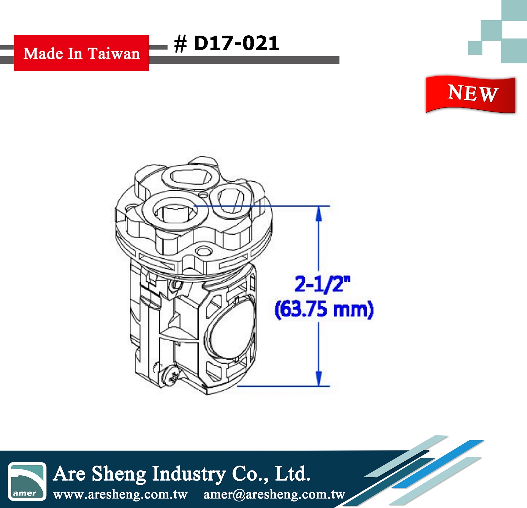 D17-021 fits America Standard, A.S. single lever tub and shower pressure balance cartridge replacement