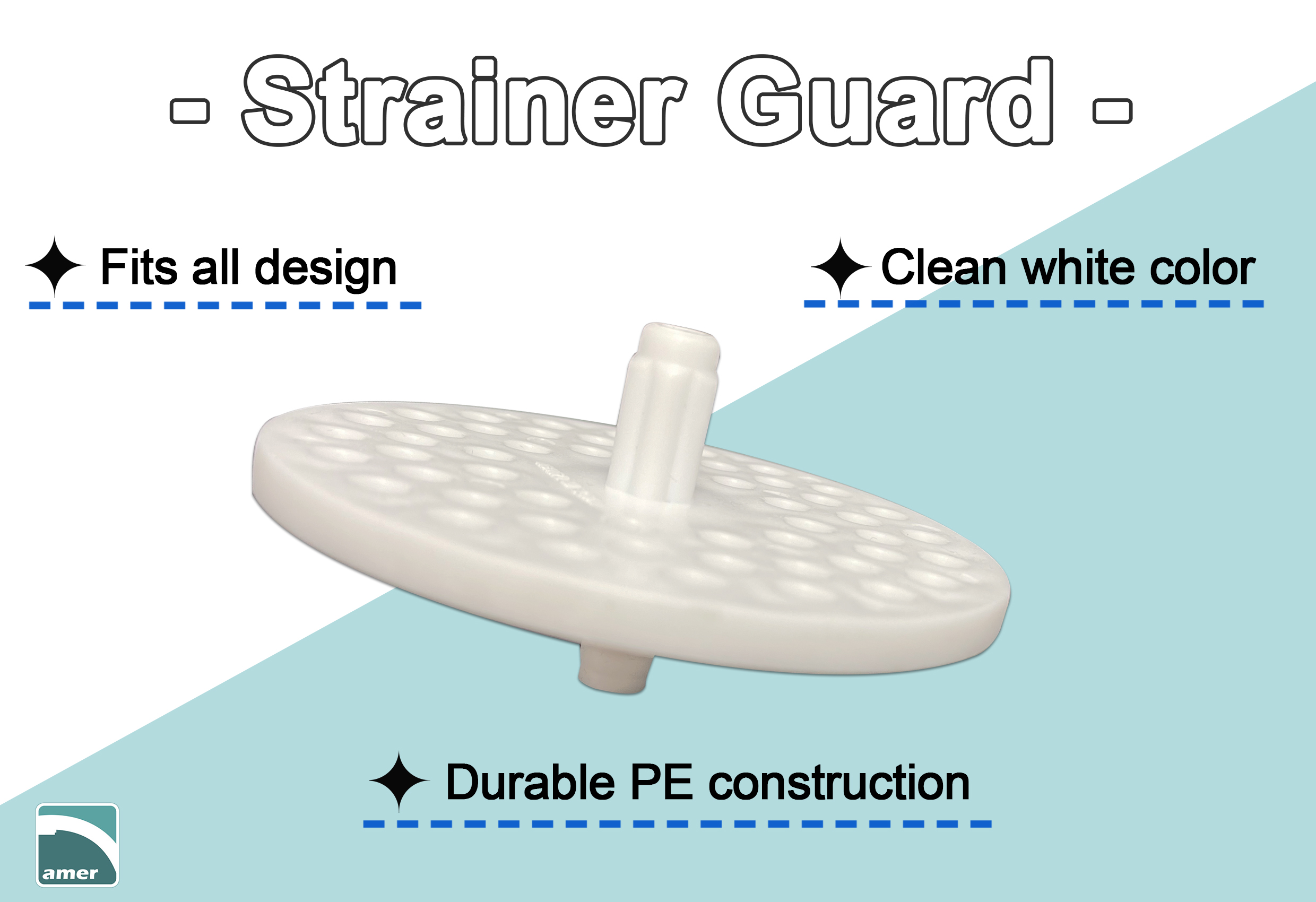 Universal plastic strainer guard