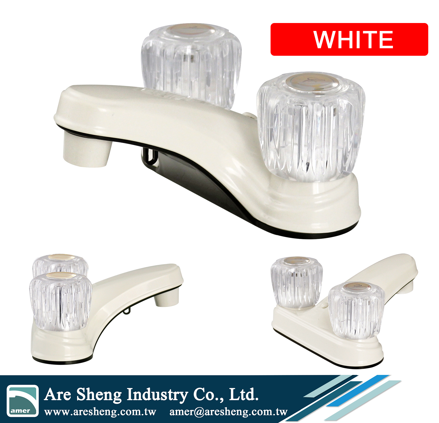 R01-003WT-NON METALLIC LAVAOTRY FAUCET WHITE COLOR