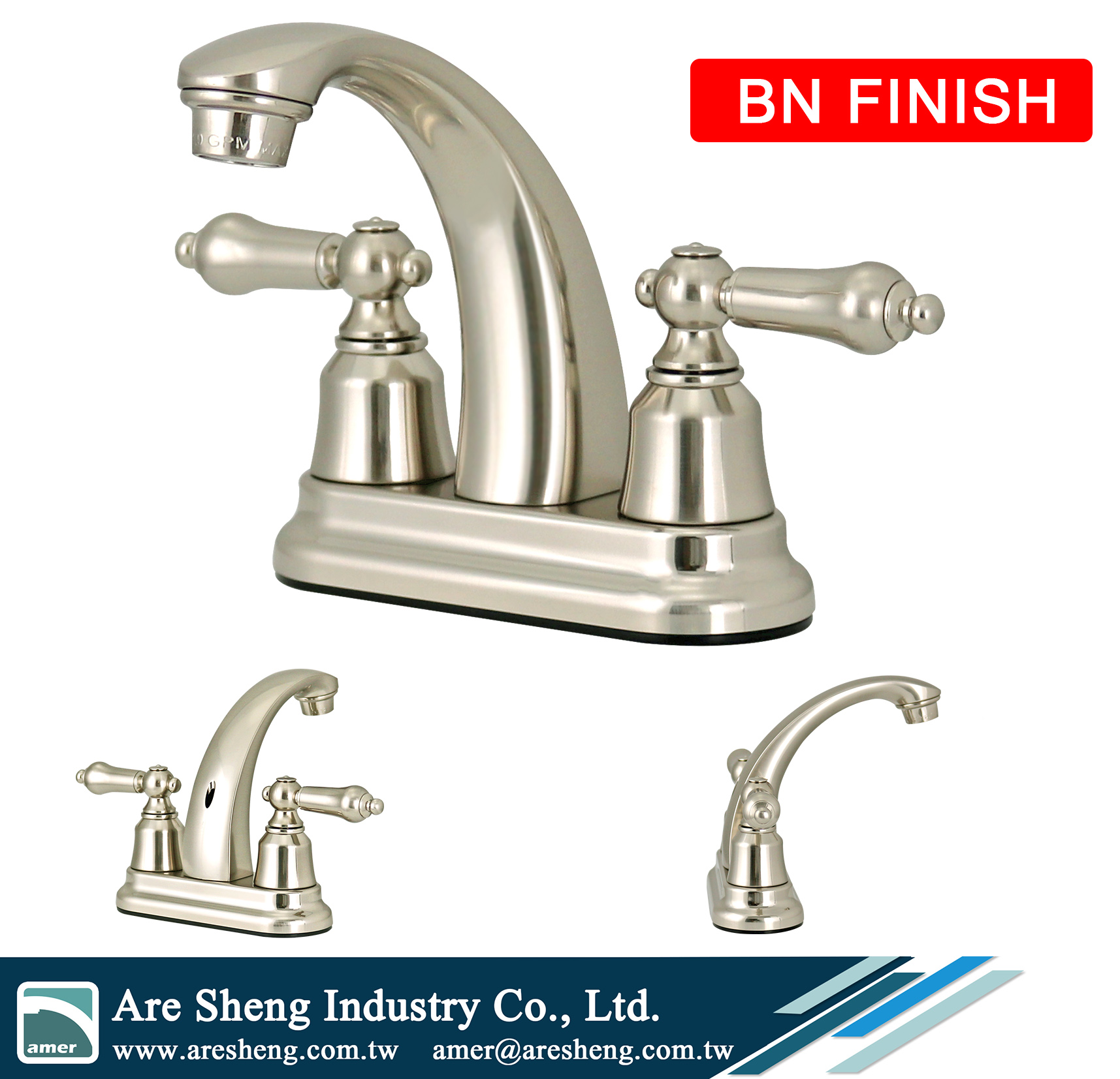 R01-008CP-non metallic 4 inch high rise bathroom faucet