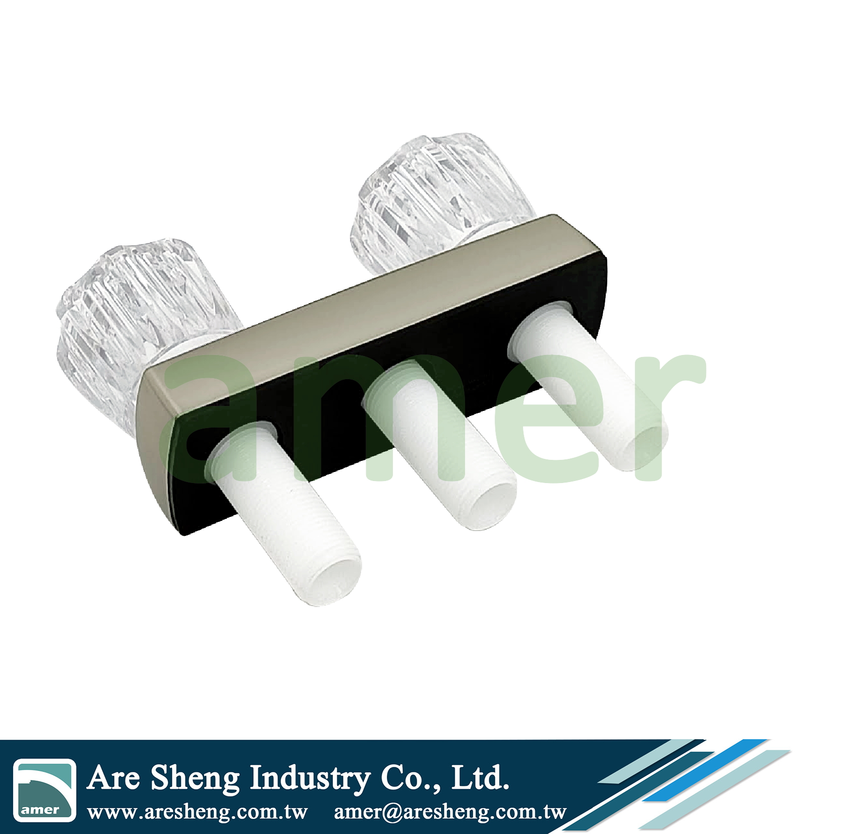 R02-003A RV mobile home 2 acrylic handle shower valve with head shower