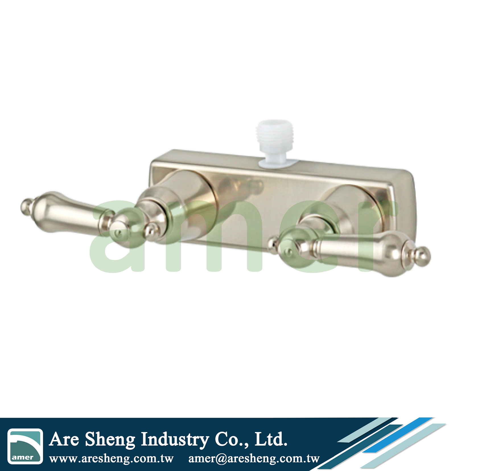 R02-006A RV 2 lever handles wall mounted diverter shower valve with handheld shower kit