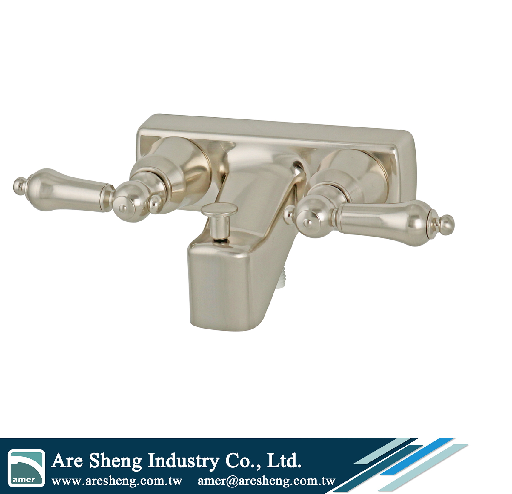 R02-007A RV 2 lever handles diverter shower valve with handheld shower replacement