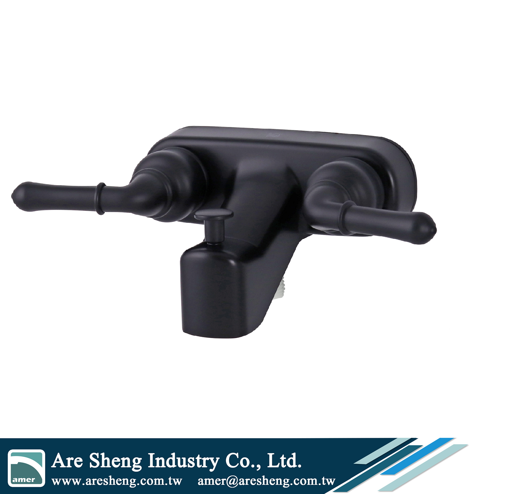 R02-008A taiwan RV tub and shower diverter faucet wall mounted matt black