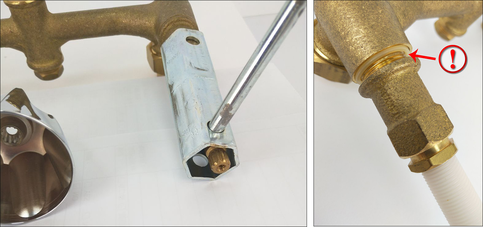 Rebuild Pfister 3 handle shower valve 6