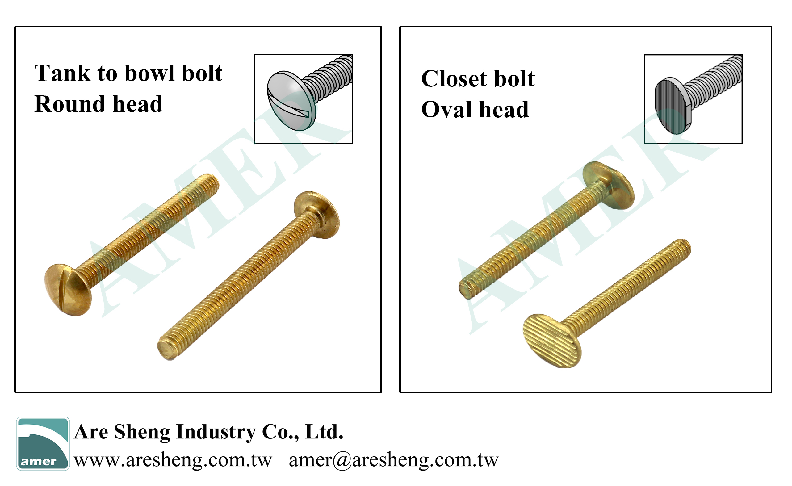 tank to bowl bolt and floor to bowl bolt