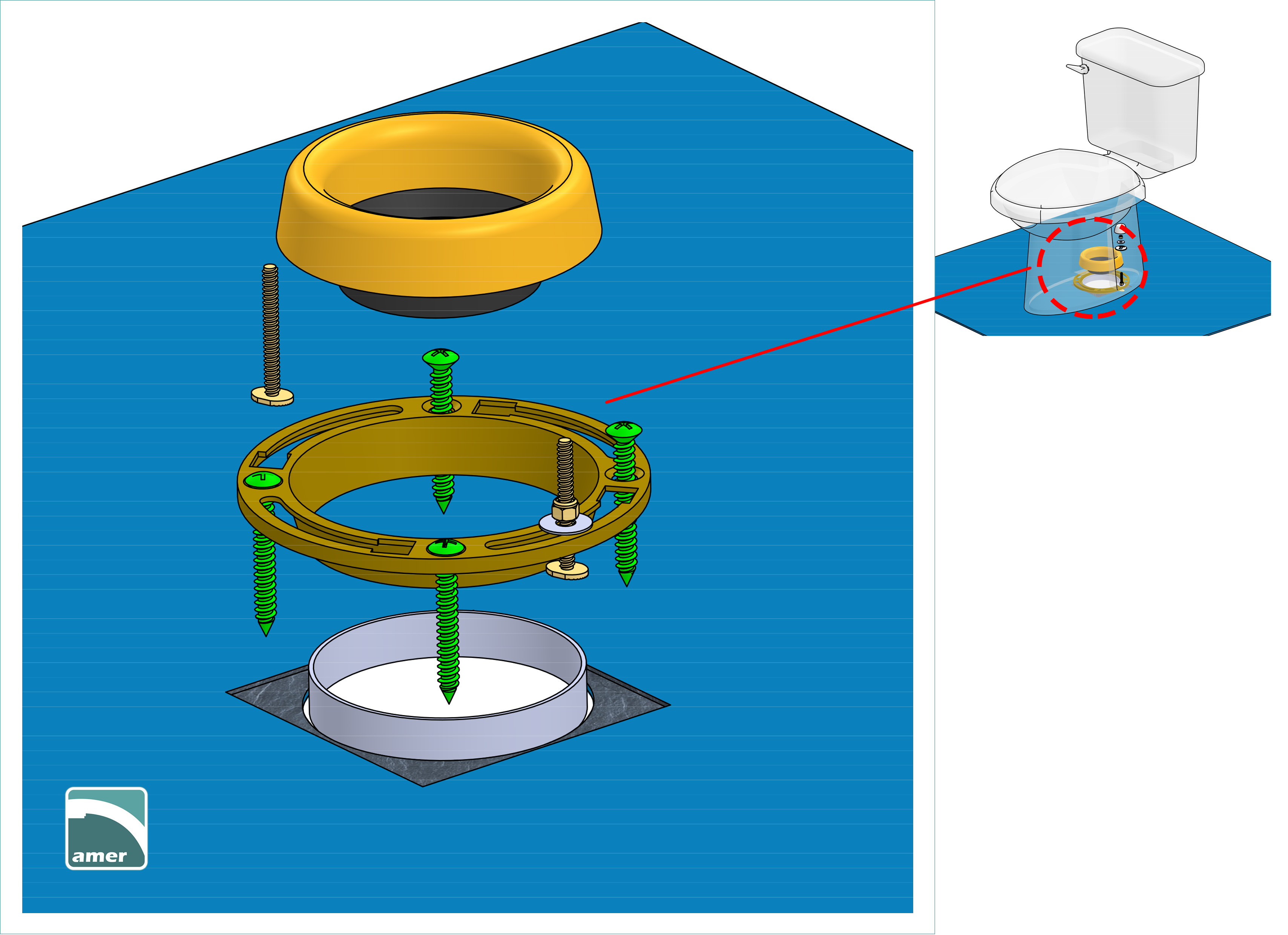 step 6- inspect and replace the old flange