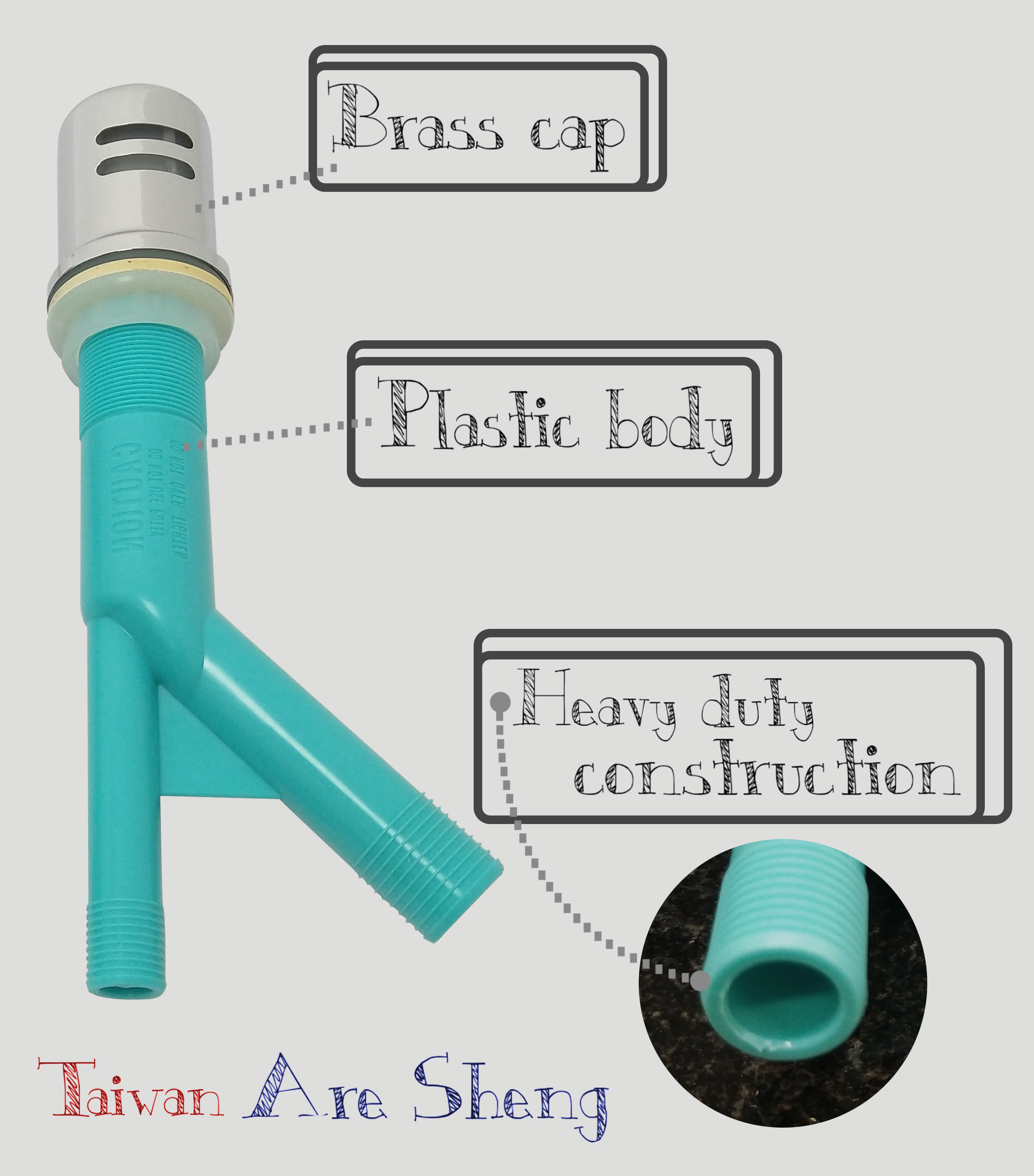 Material of dishwasher air gap