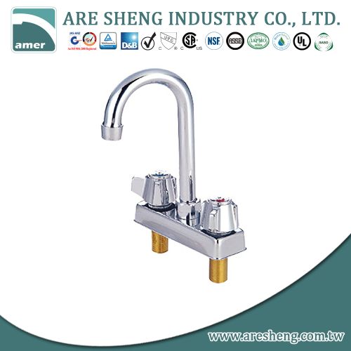 CUPC approved commercial bar faucet, 4 inch center, brass construction