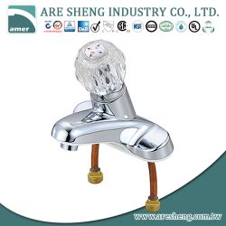 4” Brass mixing sink faucet in chrome finish, acrylic handle 02-001-AC