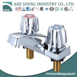 4” brass lavatory faucet chrome plated, zinc handle 03A-025