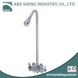 Brass utility two handle shower faucet, with soap dish 04A-024