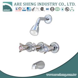 Three handles tub & shower faucet, with spout 07A-013