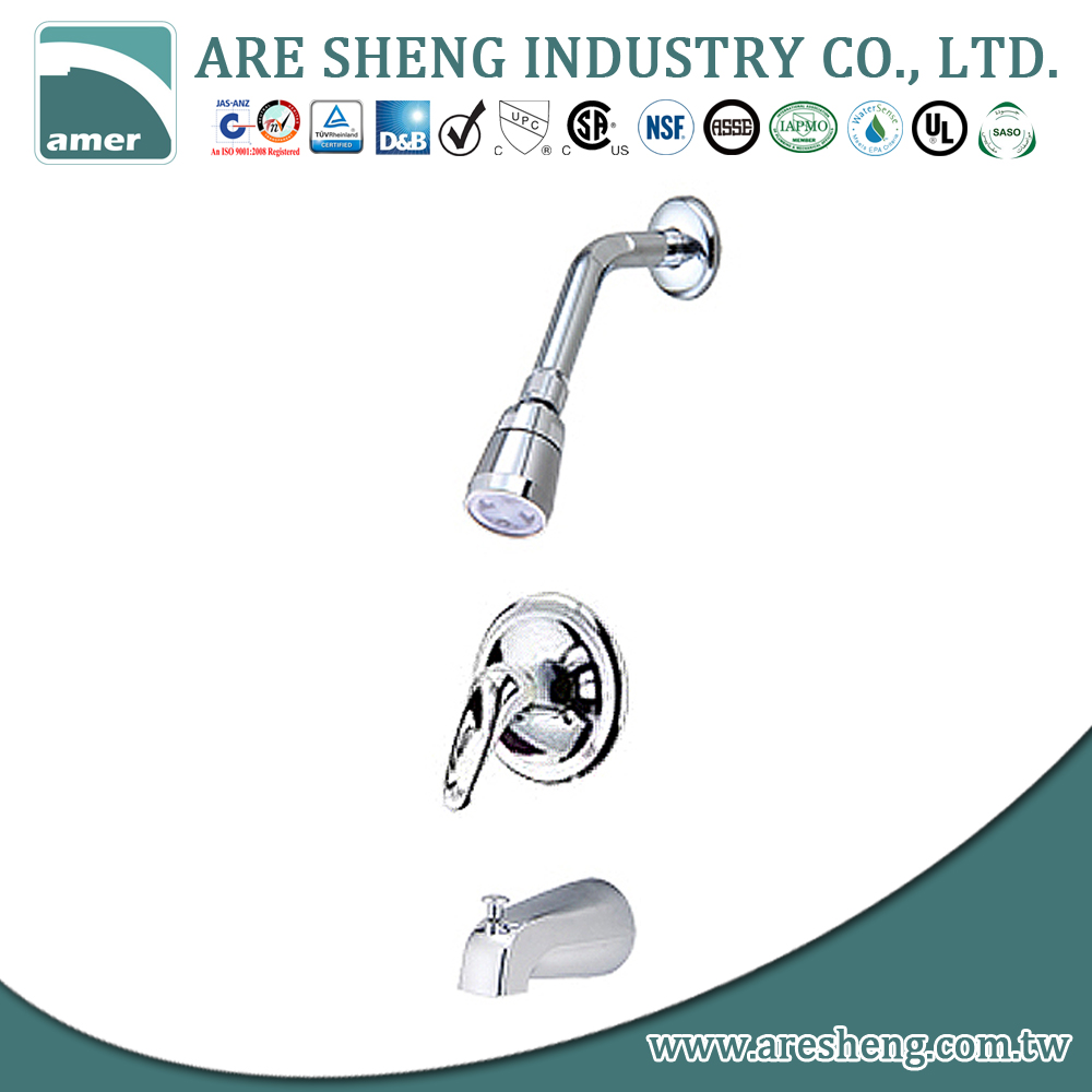 Two Loop Handles Tub Shower Faucet With Spout Are Sheng