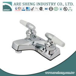 4” plastic lavatory faucet with lever handle, chrome D06-001