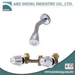 Two metal handles tub & shower faucet, without spout D10-002WOS