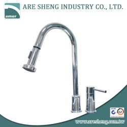 Single lever kitchen faucet with pullout spray #D01-006