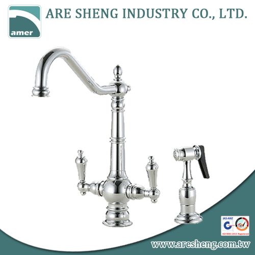 Culinary kitchen faucet with lever handle #D01-007