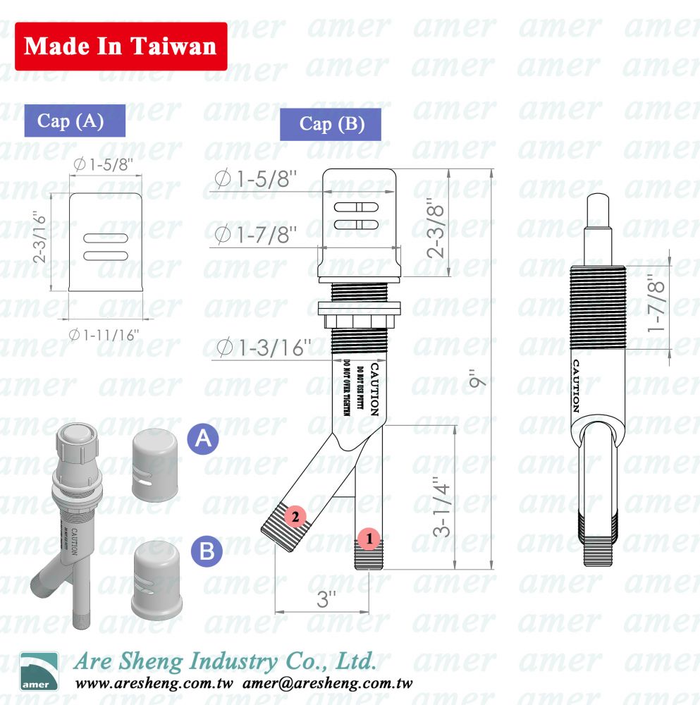 Dishwasher Air Gap 26 011hp Made In Taiwan Are Sheng