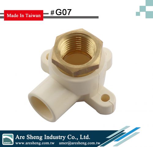 G07-Genova-1pc design drop ear elbow-slip x brass fip