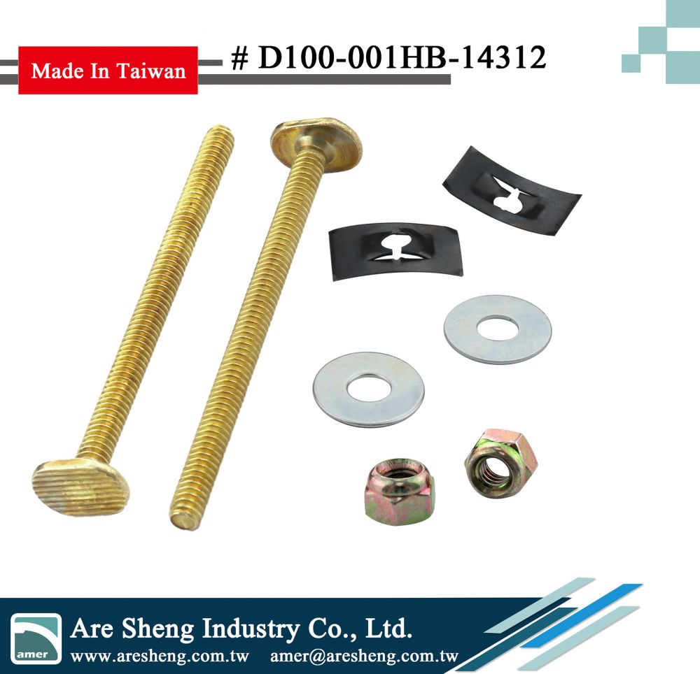 Floor to bowl toilet bolt 1/4 x 31/2 Are Sheng