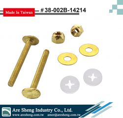 D100-009B-14214- brass toilet closet bolt set