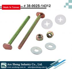 D100-009S-14312- brass toilet closet bolt set