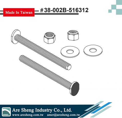 38-002B-516312- brass toilet closet bolt set