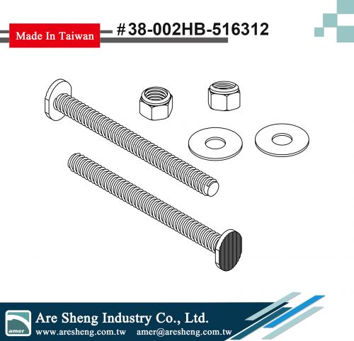 38-002HB-516312- brass toilet closet bolt set