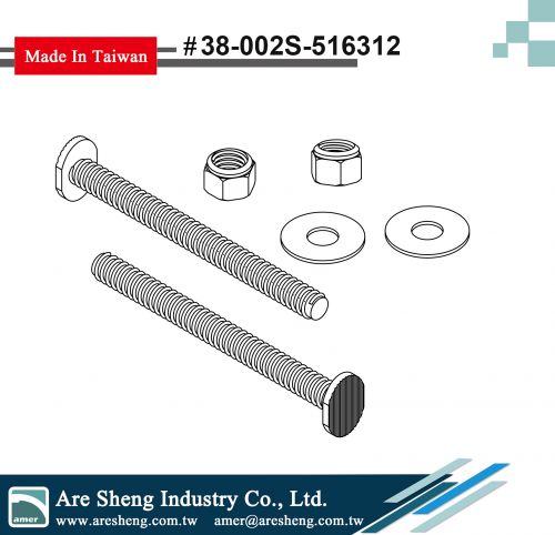 38-002S-516312- brass toilet closet bolt set