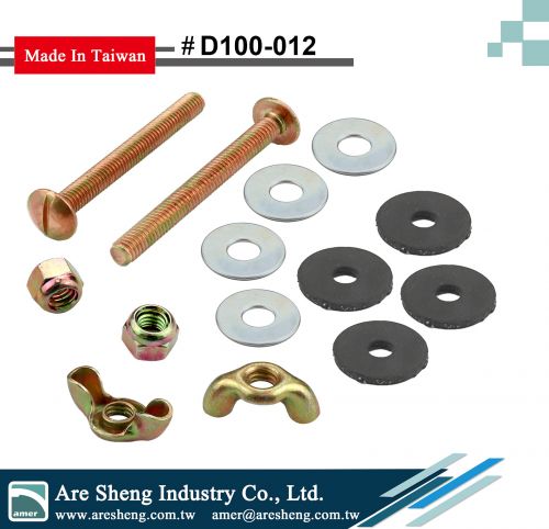 D100-012S-5163- brass toilet tank bolt set