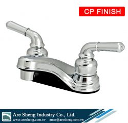 4 in centerset deck mount plastic bathroom faucet, 2 handle rv lavatory faucets, RV mobile home bathroom faucet, 4 in certeret bathroom plastic faucet