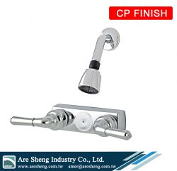 1 spray RV mobile home 2 handles plastic shower valve with head shower, 4 in RV Mobile Home Shower Valve and Head shower, 2 teapot handles chrome RV shower valve with head shower, plastic RV 4 inch shower valve with head shower brush nickel, satin brush 4