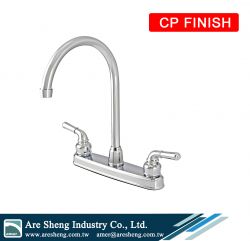 Non-Metallic 8-inch deck-mount swivel kitchen faucet