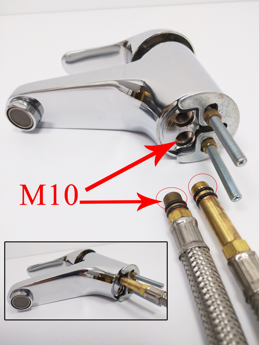 single lever faucet connector 